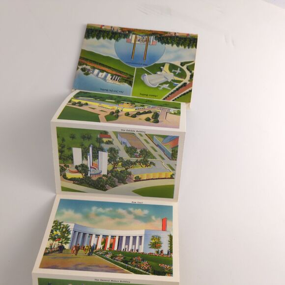 The New York World's Fair 1939 Fold-Out Linen Postcards Aviation Communications+ - Picture 11 of 11